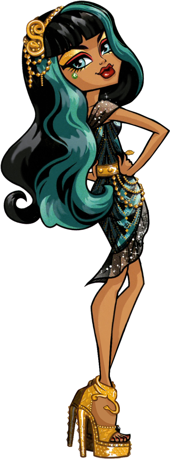 Monster High Artworks/png - Monster High Frights Camera Action Cleo (674x1600)