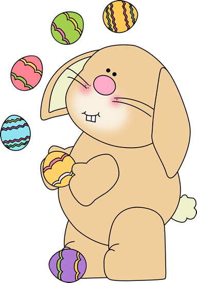Bunny Juggling Easter Eggs - March Easter (383x550)