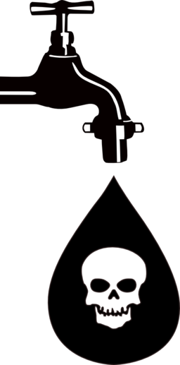 Water Pollution Clipart - Poison Water Shower Curtain (256x517)