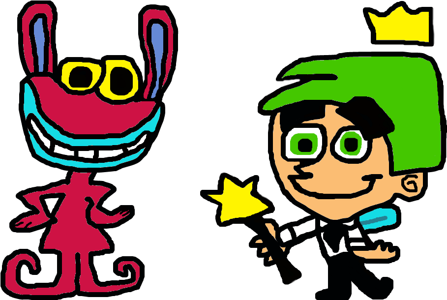Nicktoons Ickis And Cosmo By Toonzmizer On Clipart - Nicktoons (1080x609)