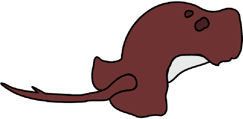 Ray Water, Cartoon, Tank, Fish, Swimming, Ocean, Ray - Gambar Ikan Pari Kartun (800x400)