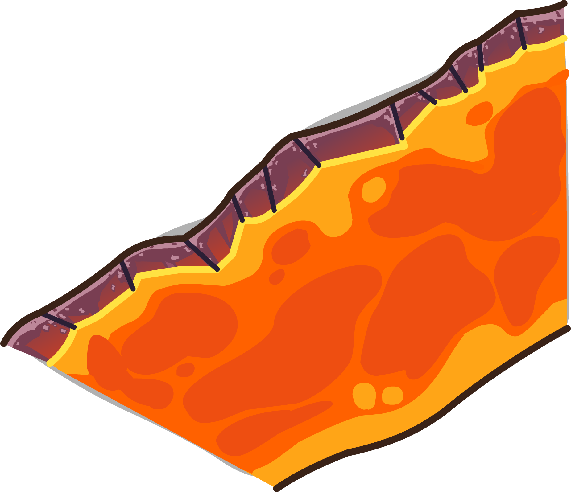 Lava Flow Abstract - Lava Flow Clipart Png (1851x1596)