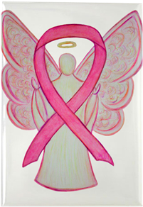 Awareness Art Gallery - Zazzle Rosa Bewusstseins-band-engels-krebs Chemo Decke (350x350)