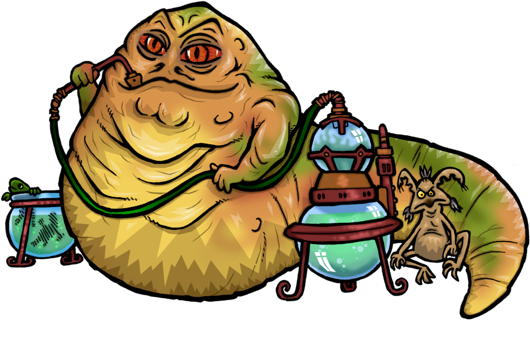 Jabba The Hutt And Salacious Crumb By Janimutikainen - Jabba The Hutt (1106x722)