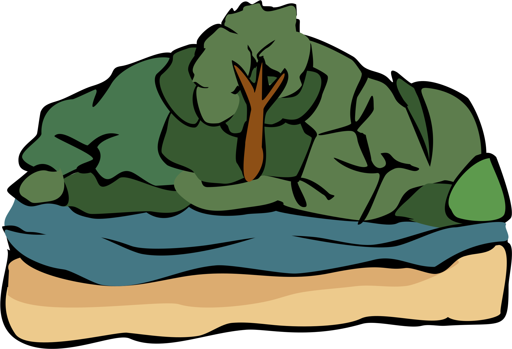 Clipart River View - Reading Comprehension (2400x1621)