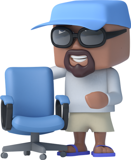 3d Sailor Dude With Chair - 3d Sailor (449x550)