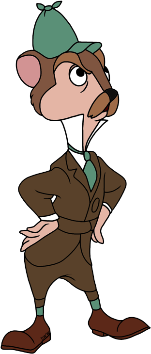 Water Rat Clipart - Basil Of Baker Street (325x749)