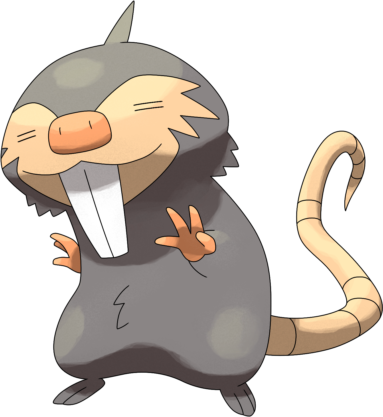 Rat Clipart Smiley - Naked Mole Rat Fakemon (1384x1500)