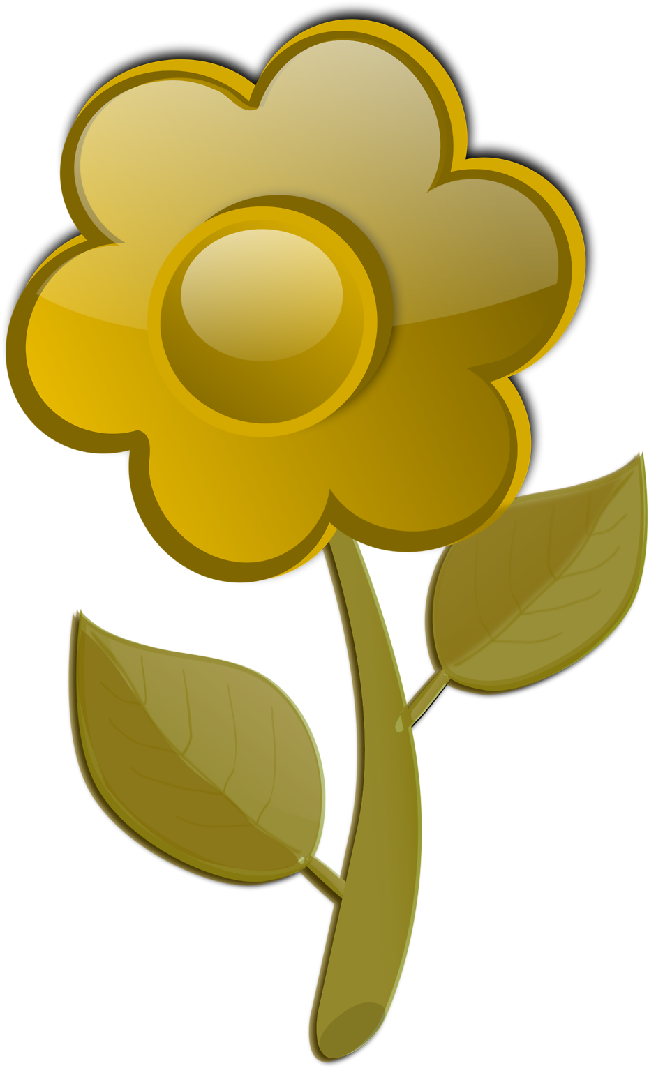 Yellow Flower Clipart 19, - Cartoon Pink Flower (958x1612)
