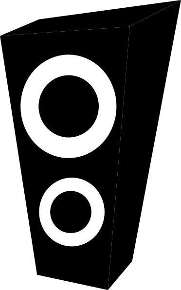 Animated Black Speaker Yup Yeah Clip Art - Speaker Clip Art (372x596)