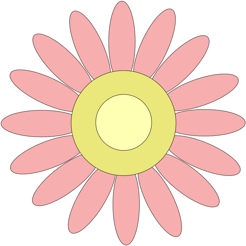 Yellow Flower Clipart Pink Flower - Hd Sunflower Vector Png (1600x1600)