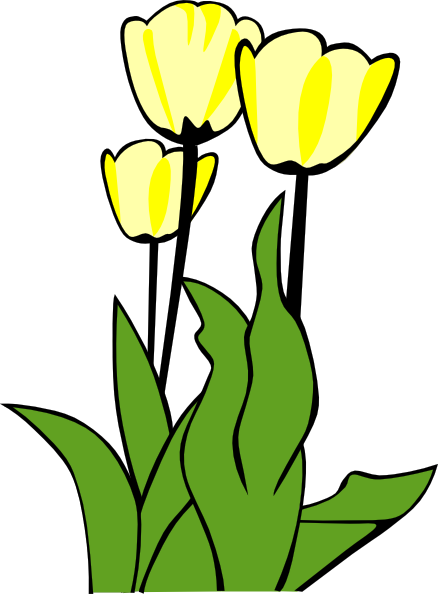 Yellow Flower Svg Clip Arts 438 X 594 Px - Spring Clip Art (438x594)