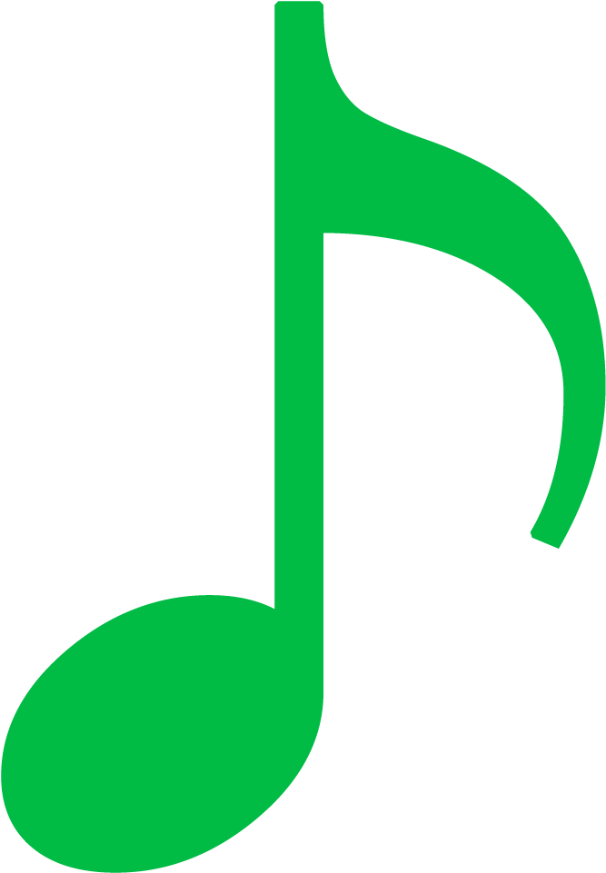 Online Clip Art Audio Sounds - Musical Notes Colour Green (784x1000)