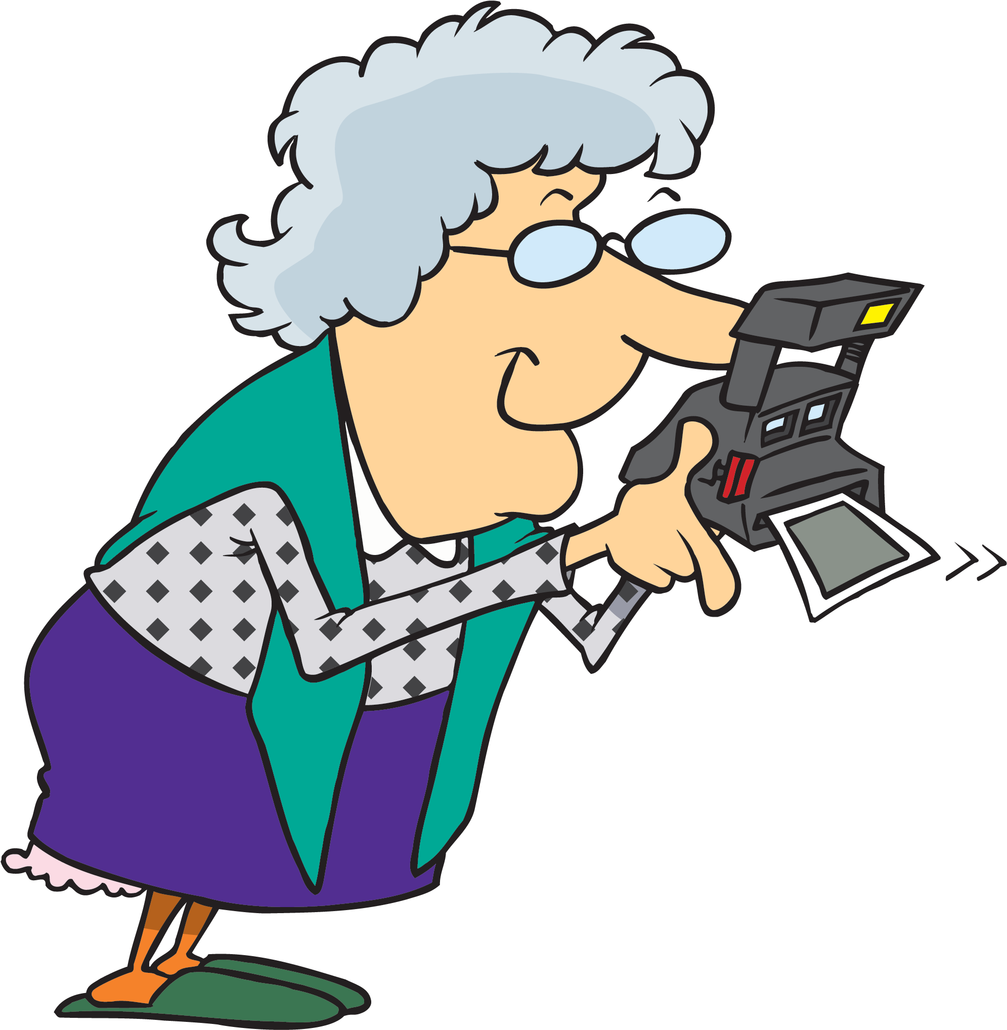 Polaroid - Transparent Cartoon Elderly Png (2000x2039)