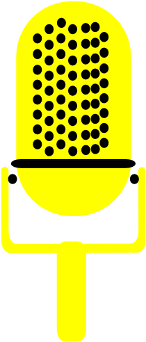 Yellow Microphone Clipart (600x600)