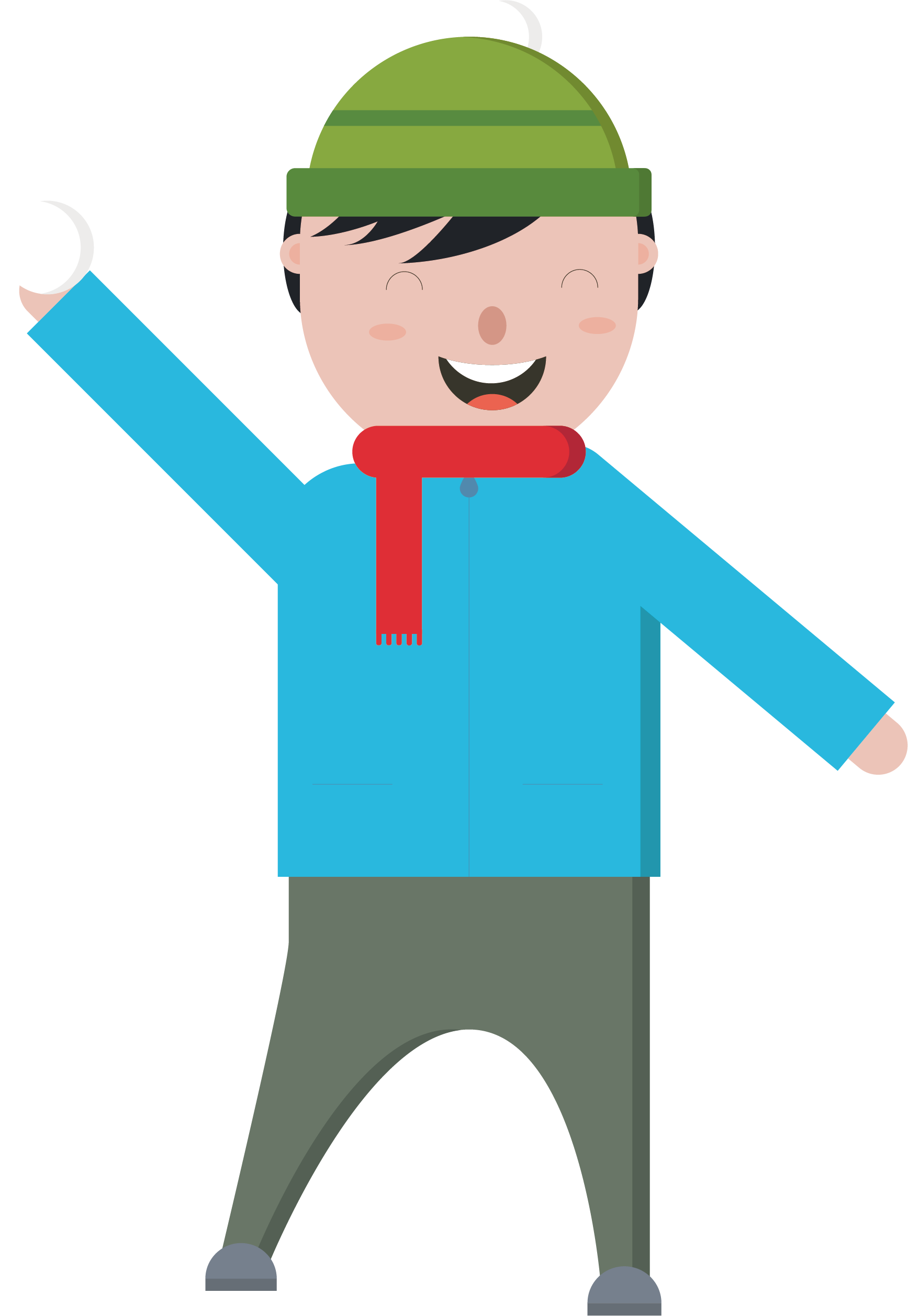 Child Snowball Fight Clip Art - Child Snowball Fight Clip Art (1735x2514)