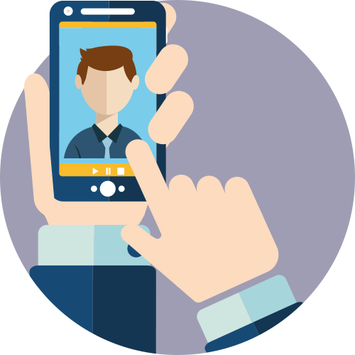 Notice Clipart Method - Phone Interview Vector (500x500)