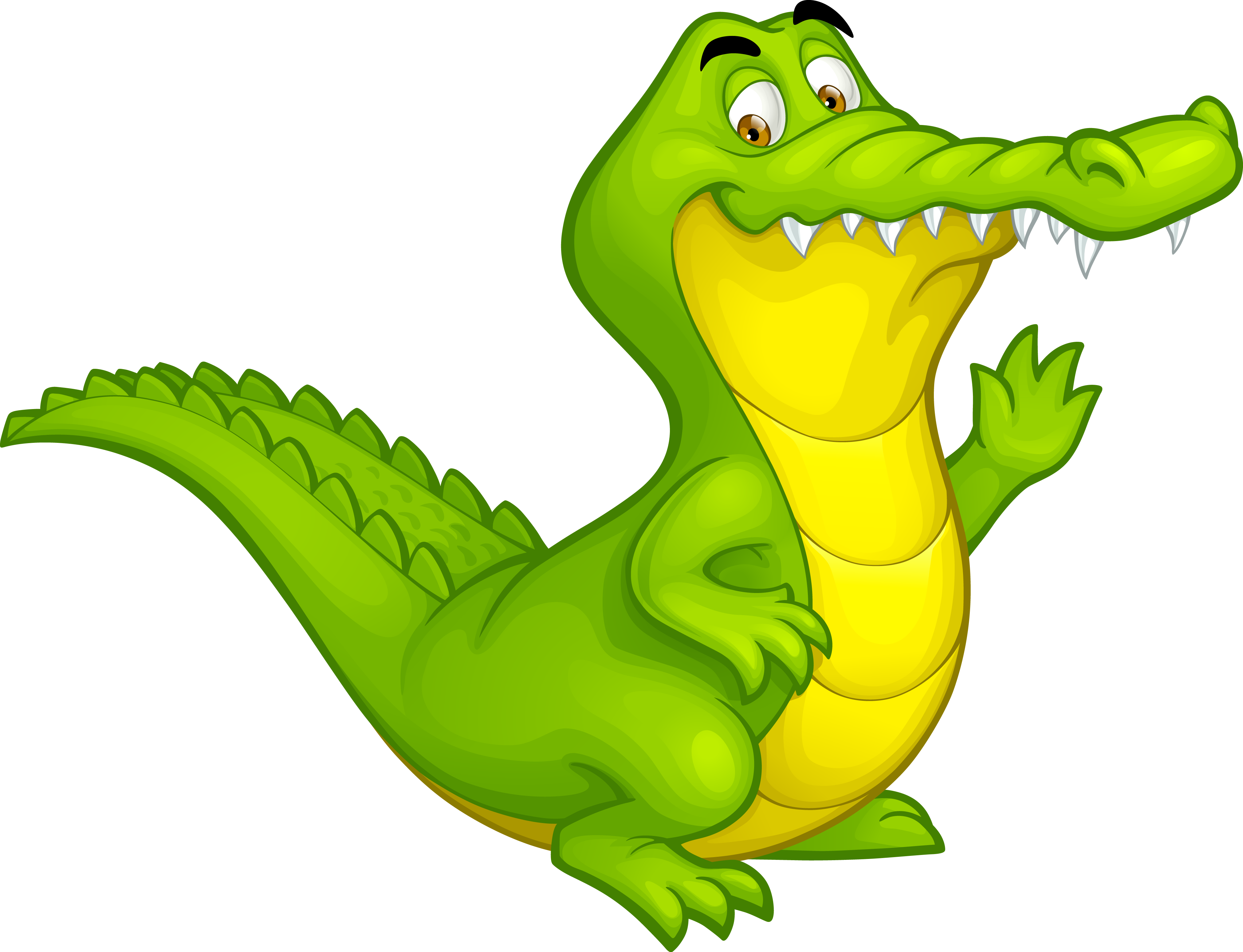 Crocodile Alligator Cartoon Illustration - Aligator Rysunek (4045x3100)