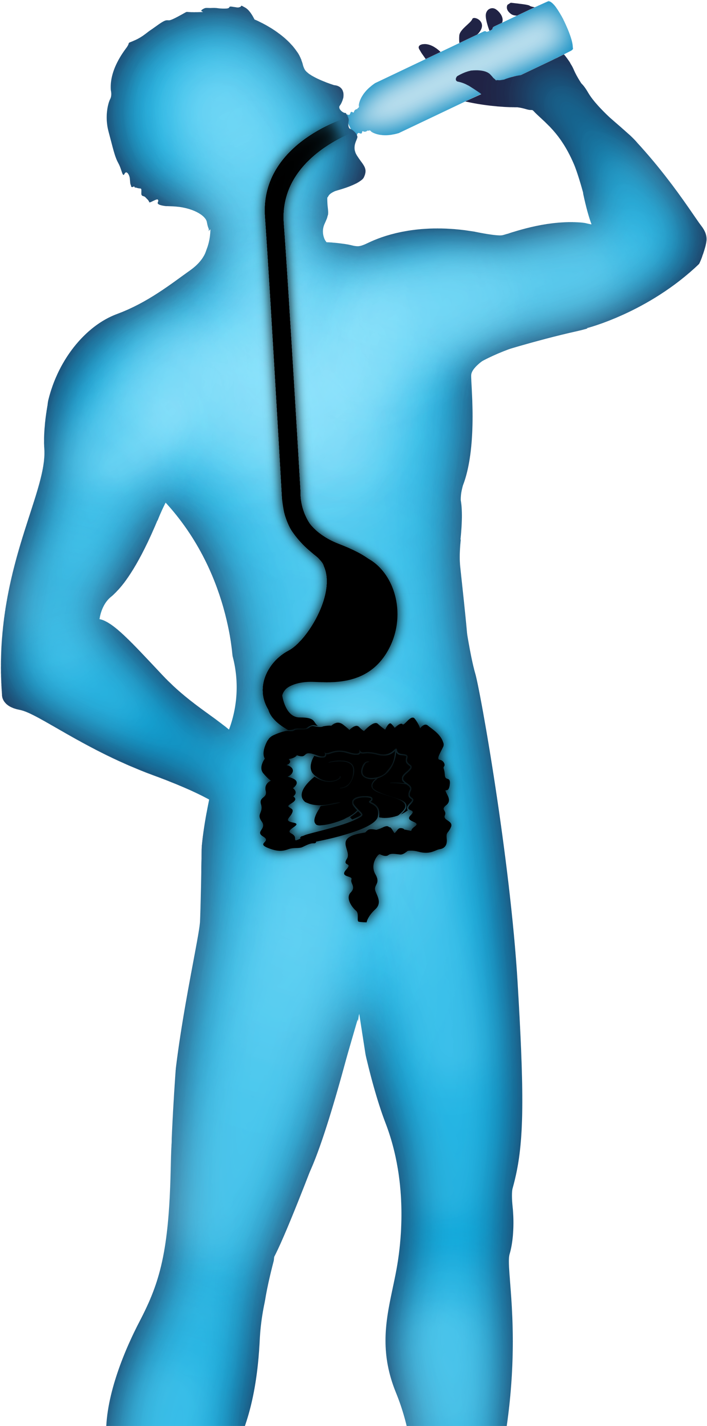 Drinking Cartoon Illustration - 喝 水 人 (1476x2953)