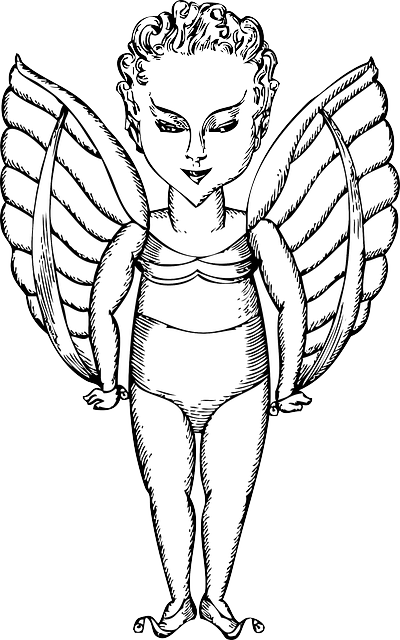 One, Outline, Girl, Angel, Fly, Winged, Wings - Girl Angel Drawing Trase (800x1280)