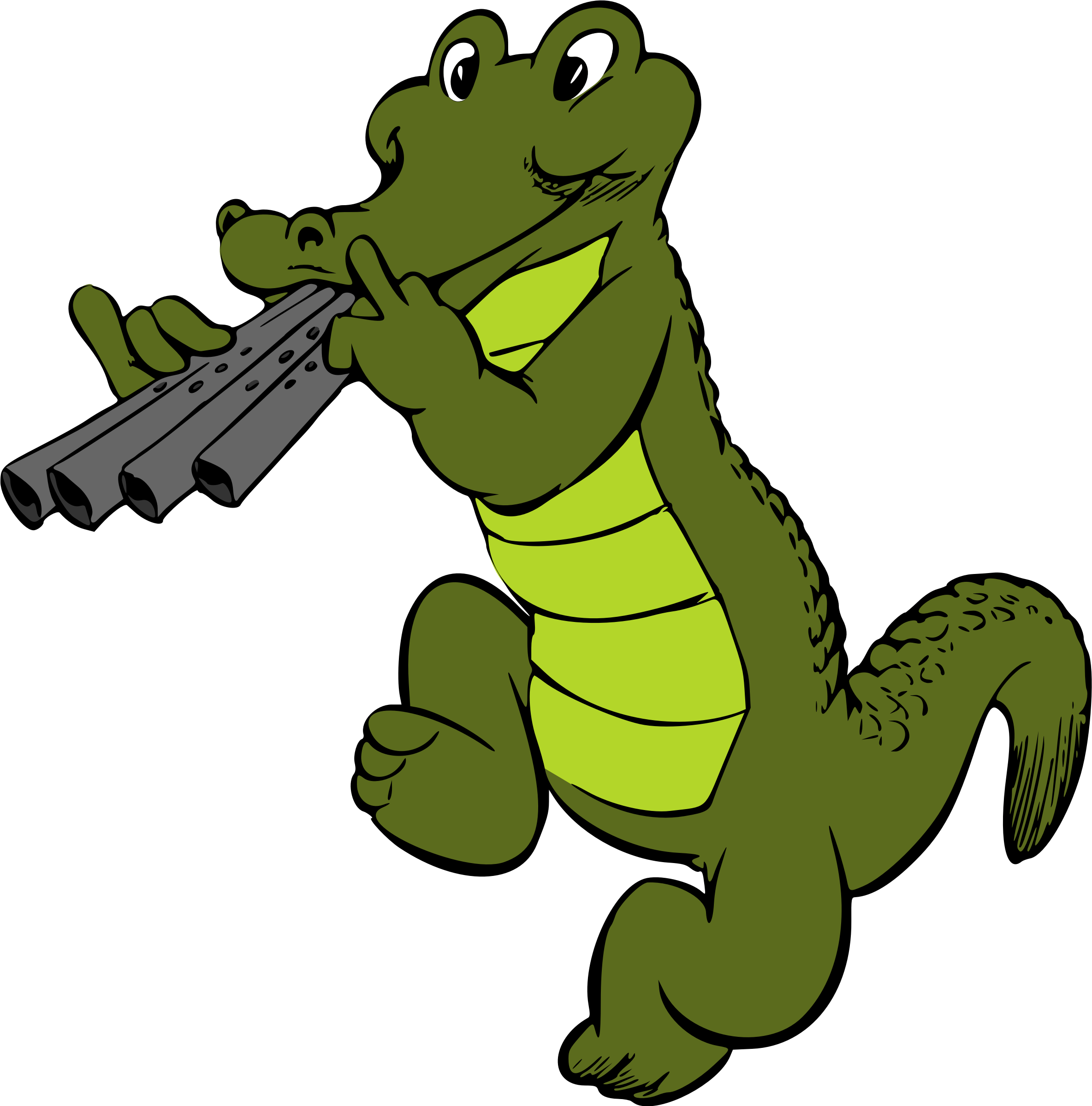 Cartoon Alligator Clipart - Crocodile Clipart (2368x2399)