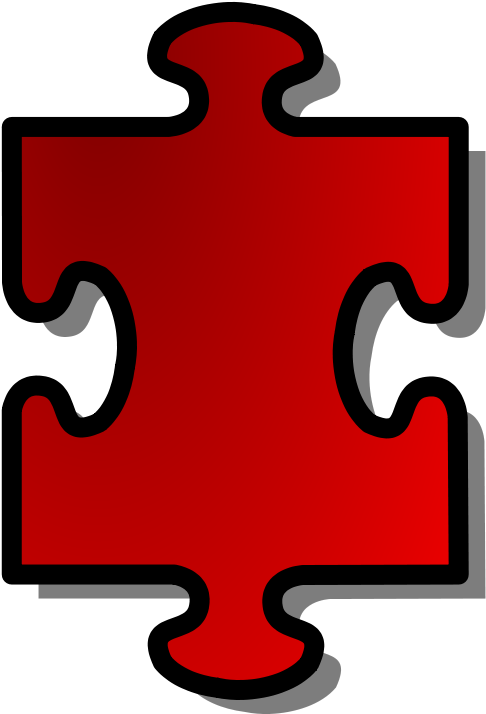 Free Vector Red Jigsaw Piece Clip Art - Puzzle Pieces Clip Art (509x749)