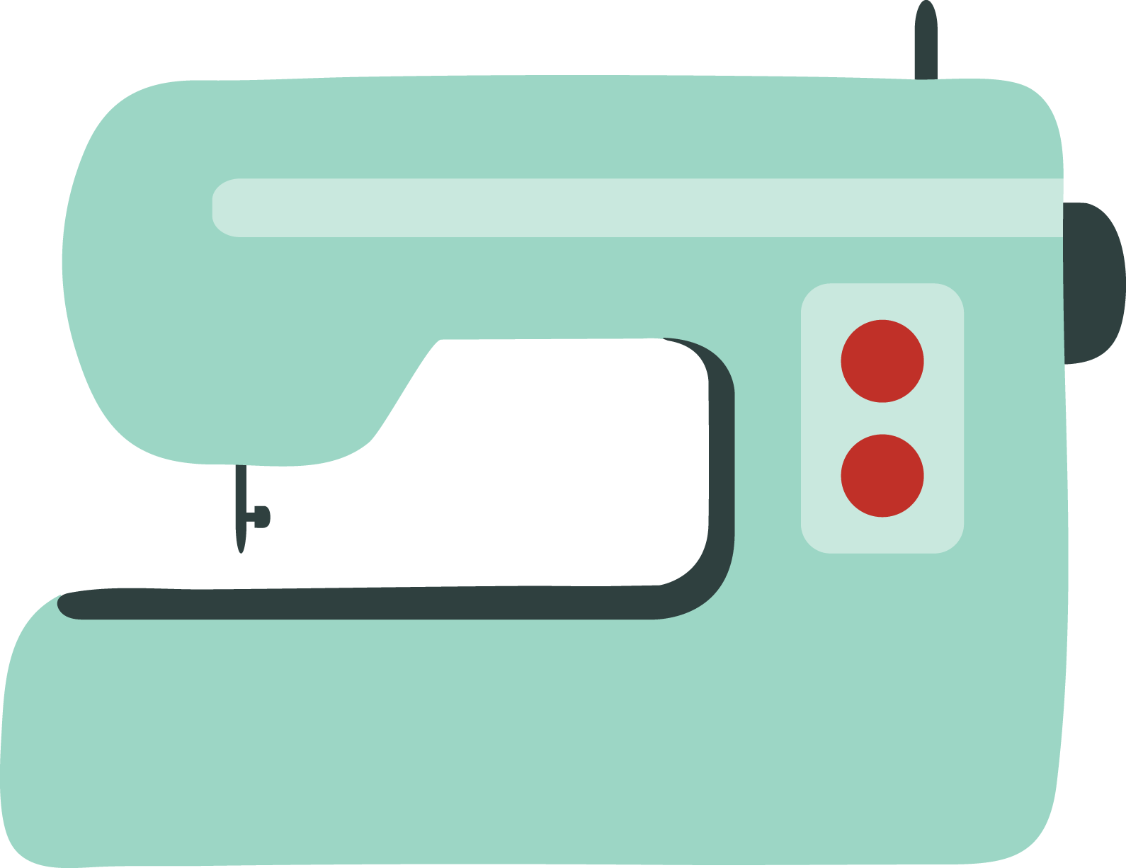 Learn To Sew On A Machine - Sewing Machine Clipart Transparent (1590x1226)