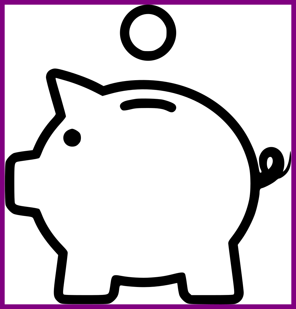 Marvelous Piggy Bank Coin Svg Png Icon Pic Of Ideas - Simple Piggy Bank Drawing (966x1010)