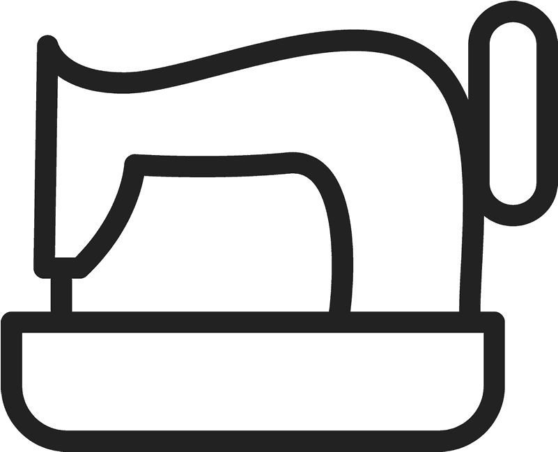 Sewing Machine Outline Rubber Stamp - Postage Stamp (800x800)