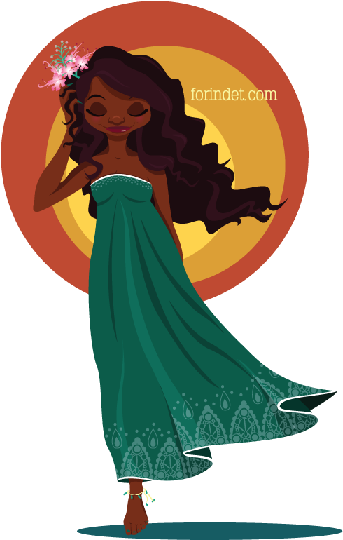Caribbean Girl By Forindet - Caribbean Girl Art (600x801)