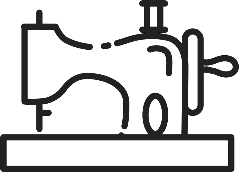 Iconic Sewing Machine Rubber Stamp - Postage Stamp (800x800)