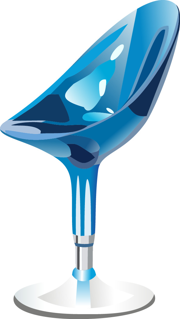 Blue Chair[b-015] - Blue Chairs (592x1050)