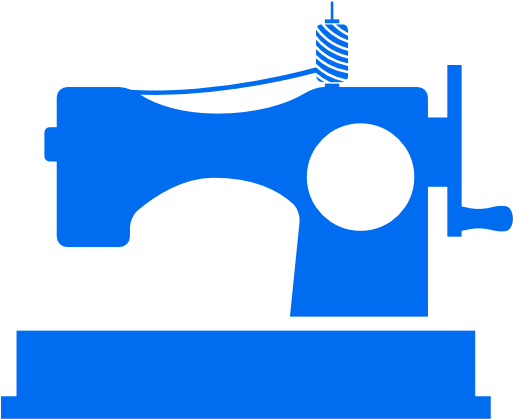 Classic Sewing Machine With Spool Of Thread - Avisos De Clinica De Ropa (512x437)