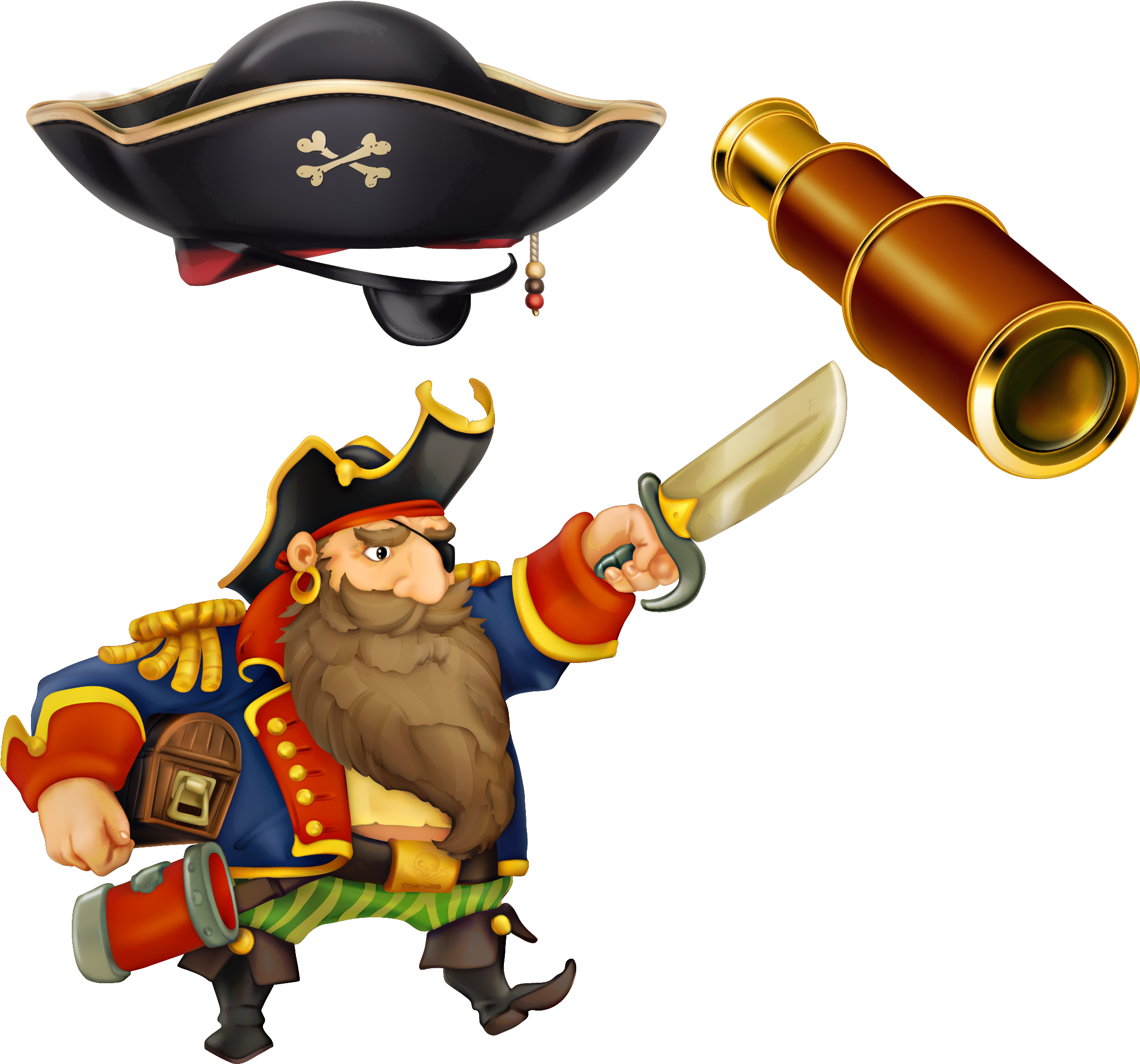 Cartoon Piracy Pirates Of The Caribbean Illustration - Pirate (2330x2247)