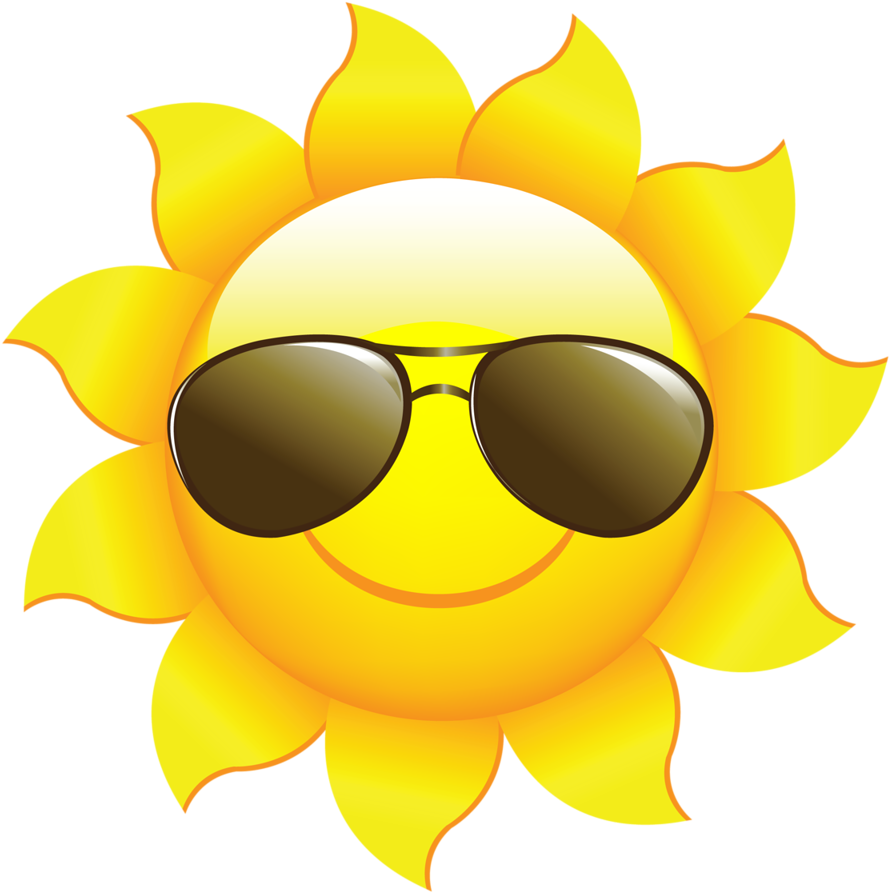 Cartoon Stock Photography Clip Art - Sol Animado Con Lentes (1024x938)