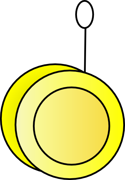 Yellow Yo Yo Clip Art At Clker - Small Yoyo Clip Art (414x596)