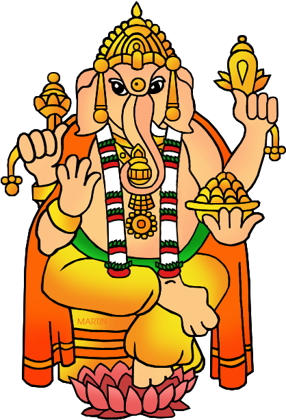 India Clip Art By Phillip Martin, Ganesh - Ancient India Clip Art (456x648)