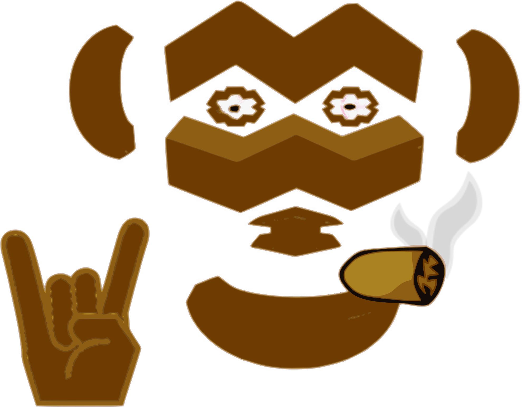 Monkey - Rockin' Monkey Tote Bag (2400x1855)