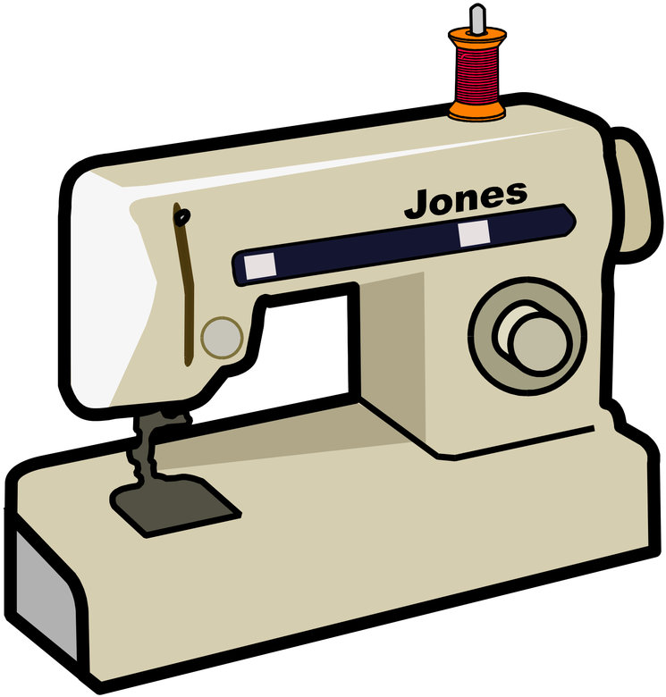 Sewing - Sewing Machine Cartoon No Background (800x800)