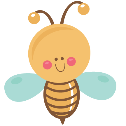 160414 Freebie Of The Day Happy Bee Embellishments - Miss Kate Cuttables Bee (432x432)