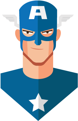 Thank You - Flat Design Hero Avatars Marvel Characters (400x400)