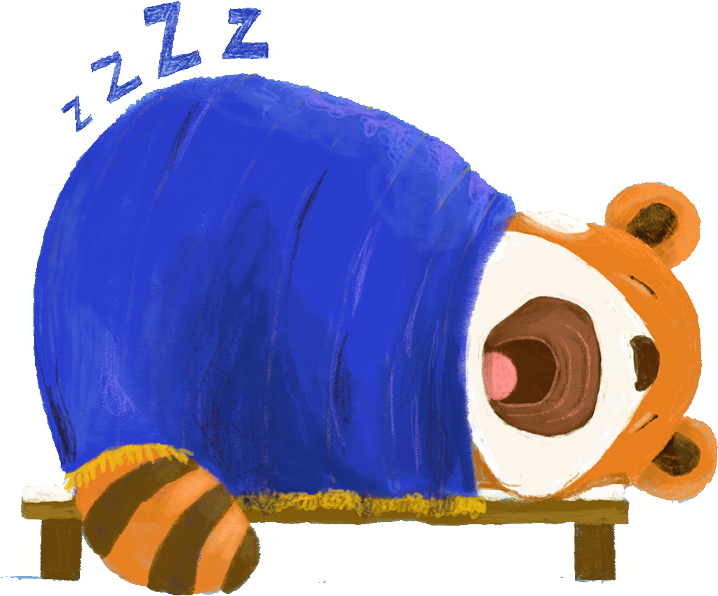 Sleep Raccoon Illustration - Sleep (1400x1168)