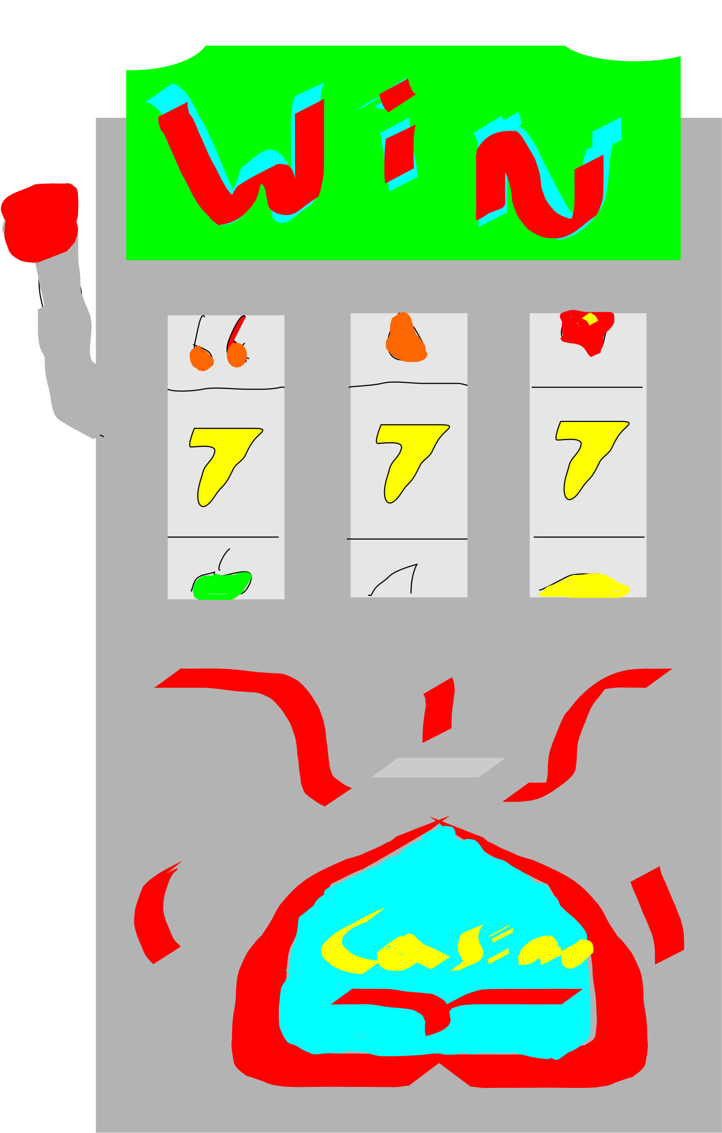 Slot Machine Clipart, Vector Clip Art Online, Royalty - Clip Art (1697x2400)