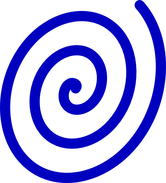 Blue Spiral Clip Art At Clker Com Vector Clip Art Online - Blue Spiral Clipart (540x595)