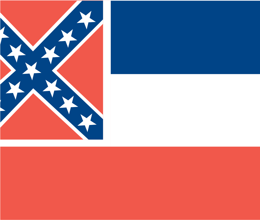 Mississippi - Clipart - Mississippi Flag (999x1293)