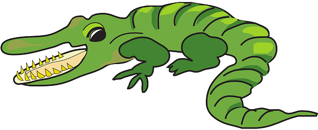 Cartoon, Teeth, Alligator, Segments, Mouthed - Aligator Animation (640x320)