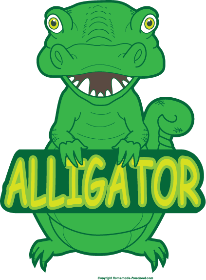 Alligator Clipart Amphibian - Alligator Clipart (423x573)