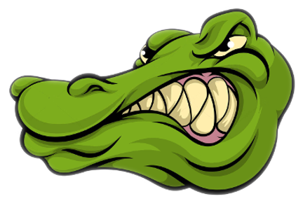 Alligator Cartoon Med Trans Gator - Cartoon Alligator (440x286)