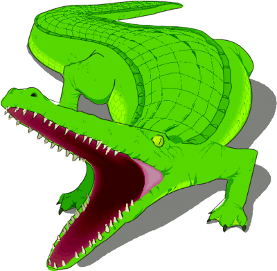 Funny Alligator Clip Art Crocodile Pictures 5 - Cartoon Alligator Open Mouth (400x408)