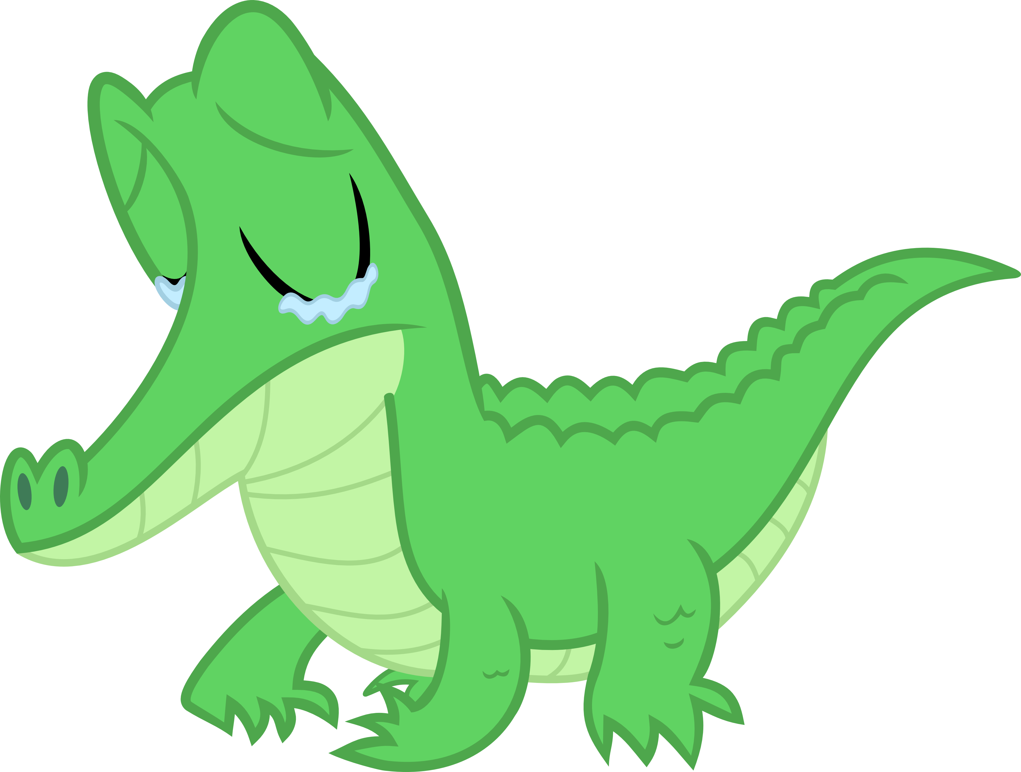 A Sad Little Gator By Porygon2z A Sad Little Gator - Sad Crocodile Cartoon (3506x2651)
